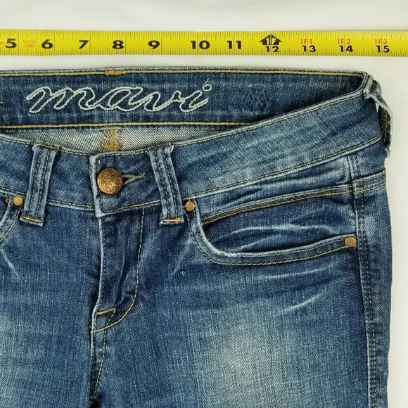 Mavi Size 27 Alma Cuffed Cropped Capris Blue Jeans - Picture 2 of 10